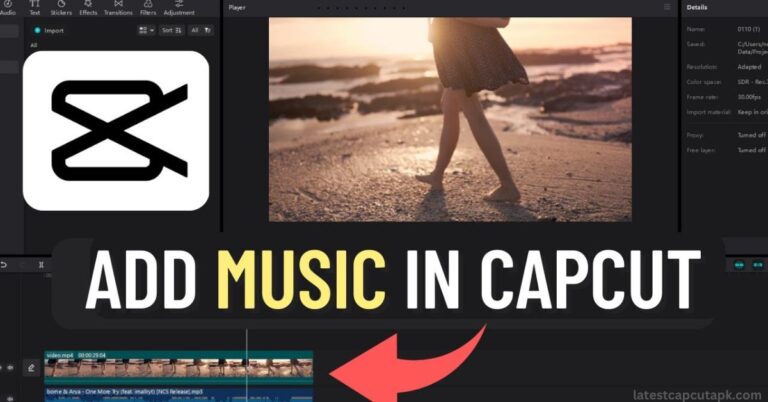How to add music to Capcut on PC