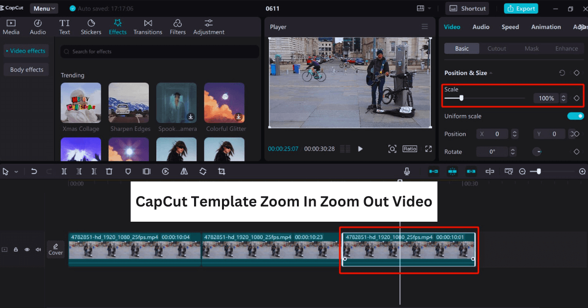 CapCut Template Zoom In Zoom Out Video