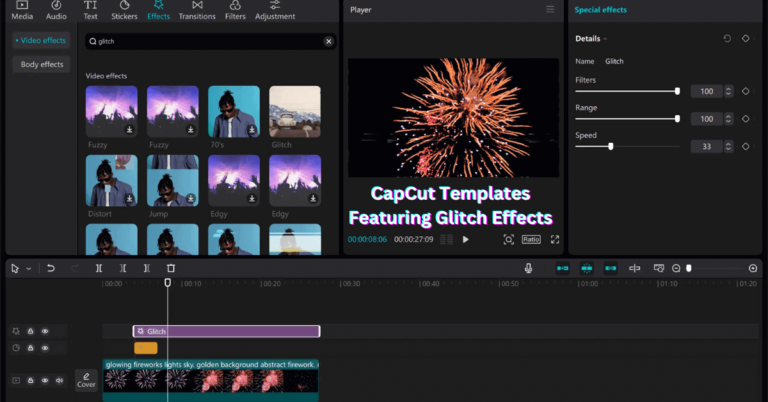 CapCut Templates Featuring Glitch Effects