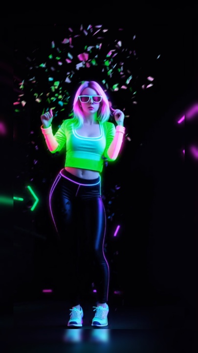Neon Light Template CapCut 